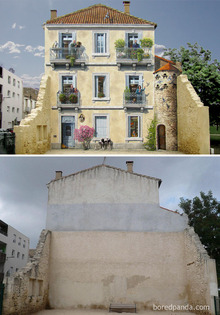 WD's "Knowledge speaks - Wisdom listens" top of 10+ Before & After Street Art transformations that'll make you say wow / Boredpanda.com